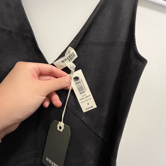 Brand new Wilfred Free vegan suede dress size 4 dark grey - Picture 4 of 7